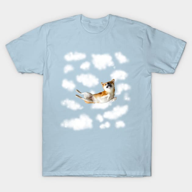 Lilly the Shiba Inu Skydiving Freefall T-Shirt by shibalilly